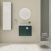 23.8" Modern Green Wall Mounted Bathroom Vanity with Ceramic Sink & Soft Close Door