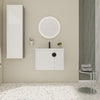 27.8" Modern White Wall Mounted Bathroom Vanity with Ceramic Sink & Soft Close Door