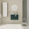 27.8" Modern Green Wall Mounted Bathroom Vanity with Ceramic Sink & Soft Close Door