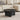 31.40" Retro Black Round Coffee Table with Faux Marble Texture