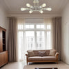 26" Modern Brushed Nickel Semi-Flush Ceiling Light - 6 Light