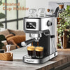 Geek Chef Espresso Machine with ESE POD Filter & Milk Frother Steam Wand in Silver Finish