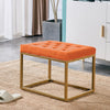 21.70" Orange Velvet Changing Stool - Multipurpose Footstool