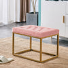 21.70" Pink Velvet Changing Stool - Multipurpose Footstool