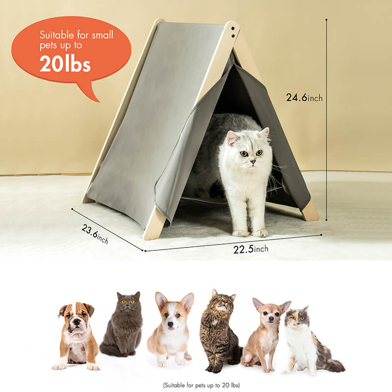 Retro Green Wooden Pet Tent 22
