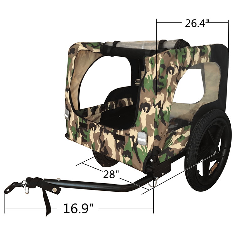 camouflage dog stroller 23" Foldable Camo Pet Bicycle Stroller for Dogs