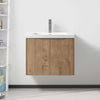 24" Imitative Oak Floating Bathroom Vanity with Soft Close Cabinet Doors