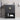 24" Modern Black Freestanding Bathroom Vanity with Two Black Zinc Alloy Door Handle and a Lower Open Shelf