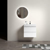 24" Alice White Floating Bathroom Vanity with White Ceramic Sink