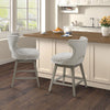 25.75" Light Gray Counter Height Bar Stool with Nailbed Accent