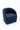 25" Blue Round Teddy Fabric Swivel Accent Barrel Chair with Black Base