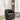 25" Gray Round Teddy Fabric Swivel Accent Barrel Chair with Black Base