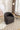 25" Gray Round Teddy Fabric Swivel Accent Barrel Chair with Black Base