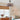 a caged ceiling fan image, set in a contemporary bedroom