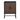 26" Black brown Embossed Leather Runway-Shaped Leatherette Finish 2-door Cabinet