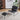 27.56" Mid-Century Black Lattice Accent Armchair with Ottoman - Set of 2