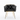 28" Black Luxury Velvet Accent Chair with Golden Metal Legs