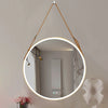 28" Modern Round Wall Mounted Bathroom LED Mirror with Dimmable Function and Anti-Fog