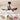 28" Walnut Ceiling Fan with Flush Light and 5 Reversible Blades