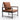 Side view with black coated frame and padded cushion 