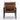 29" Modern Orange-Brown PU Leather Accent Chair with Padded Back and Black Powder Coated Metal Frame