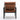 29" Modern Orange-Brown PU Leather Accent Chair with Padded Back and Black Powder Coated Metal Frame