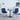 2Pcs Modern Blue Toula Dining Chairs
