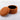 24.41" Orange Velvet Round Storage Ottoman