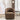  25" Brown Round Teddy Fabric Swivel Accent Barrel Chair With Black Base