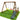 2 in 1 Natural Wood Outdoor Swing Set Playset for Backyard with Slide and Climbing Rope Ladder