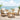 3 Piece Patio Set Image. 3 piece outdoor furniture set in Acacia Wood with Curved Backrest and Round Coffee Table in an outdoor setting.