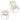 3-Pieces White Hollow Design Patio Chair & Table Set with Open Shelf