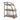 metal and wood bar cart