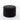 24.41" Black Boucle Round Storage Ottoman