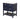 30" Navy Blue Bathroom Vanity and Basin Sink Combo with Open Shelf and 2 Drawers