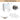 A dimension Image of the 30" White Floating and Freestanding Bathroom Vanity with Radar Sensing Light and Removable Metal Legs