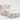 30" White Fluffy Bean Bag Chair with Memory Foam and Ottoman