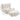 white soft tufted beanbag