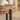 31.29" Retro Splicing Round Wood Coffee Table with Metal Cross Legs