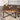31.30" Retro Splicing Wooden Square Coffee Table with Metal Cross Legs - Set of 2