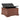 31.50" Farmhouse Brown Square Wood Coffee Table with Large Storage