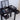 31.5 Black Accent Vanity Table with Flip-Top Mirror 