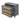 31.5" Gray Rattan Cabinet with 3 Drawers and Metal Handle