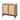 A dimension Image of our 31" Modern Walnut Natural Rattan 2-door Accent Storage Cabinet with Built-In Adjustable Shelf