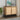 31" Modern Walnut Natural Rattan 2-door Accent Storage Cabinet with Built-In Adjustable Shelf