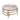 32.48" Modern Round Iron Coffee Table with Gold Base