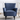 32 Modern Blue Accent Linen Armchair with Solid Wooden Legs