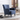 32 Modern Blue Accent Linen Armchair with Solid Wooden Legs