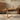 33.86" Retro Splicing Round Wood Coffee Table with Gold Cross Legs