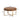 33.86" Retro Splicing Round Wood Coffee Table with Gold Cross Legs